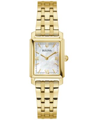 Bulova - Women's Sutton Gold-Tone Stainless Steel Bracelet Watch 21mm