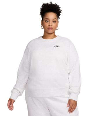 Nike - Plus Size Active Sportswear Club Crewneck Fleece Sweatshirt