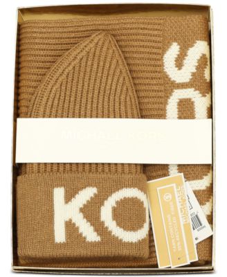 Michael Kors - KORS Fisherman's Rib Beanie and Scarf Set