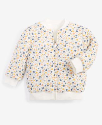 First Impressions - Baby Girls Reversible Faux-Sherpa Jacket
