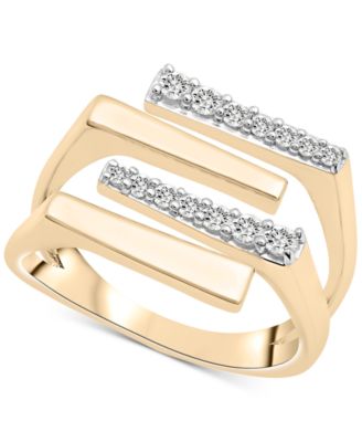 Wrapped - Diamond MultiRow Wrap Ring (1/4 ct. t.w.) in 10k Gold