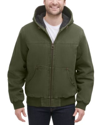BASS OUTDOOR - Men's Hooded Zip-Front Fleece-Lined Bomber Jacket