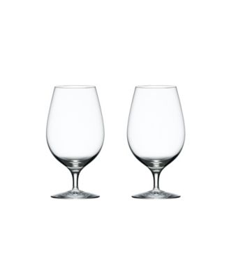 Orrefors - Merlot Beer Iced Beverage Glasses, Set of 2