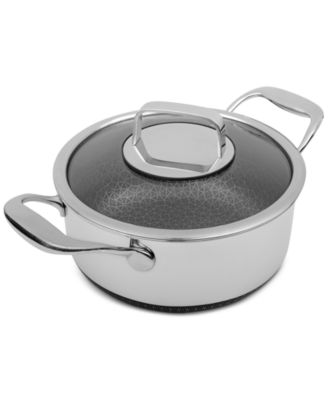 Livwell - DiamondClad 3-Qt. Hybrid Nonstick Stainless Steel Pot and Lid