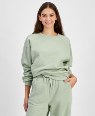 Planet Heart - Juniors' Fleece Crewneck Sweatshirt