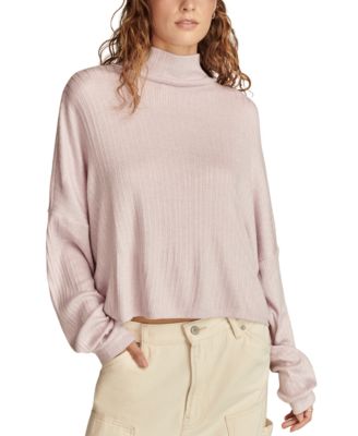 Lucky Brand - Women's Cloud Ribbed Knit Mock Neck Top