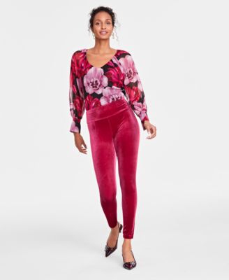 I.N.C. International Concepts - Velvet Non-Seam Skinny Leggings
