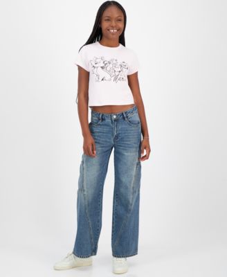 Indigo Rein - Juniors' 90's Skater Utility Jeans