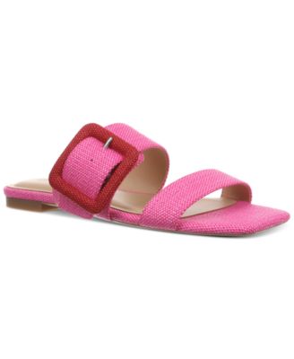 On 34th - Women's Paulina Buckled Buckled Two-Band Flat Sandals