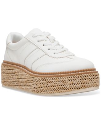 DV Dolce Vita - Women's Barkley Raffia Platform Lace-Up Sneakers