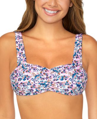 Raisins - Juniors' Beachy Printed Bralette Bikini Top