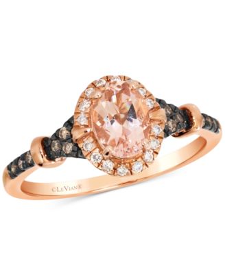 Le Vian - Morganite (1/2 ct. t.w.) & Diamond (1/6 ct. t.w.) Statement Ring in 14k Rose Gold