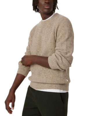 Frank And Oak - Men's Relaxed-Fit Ribbed-Knit Donegal Sweater