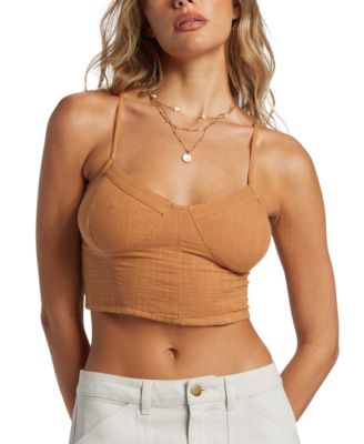 Billabong - Juniors' By The Sea Scoop-Neck Cotton Tank Top