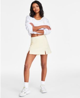 Madden Girl - Juniors' Double-Slit Pull-On Mini Skirt