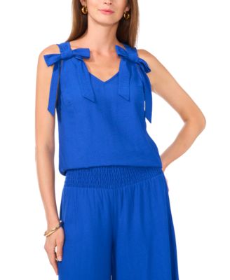 Vince Camuto - Women's Solid-Color Tie-Strap Sleeveless Top