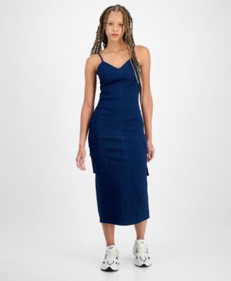 Tinseltown - Juniors' Sleeveless Cargo Bodycon Dress