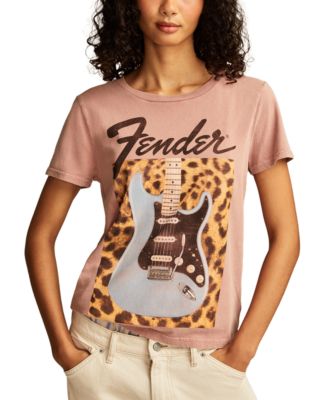 Lucky Brand - Women's Fender Leopard Classic Crewneck T-Shirt