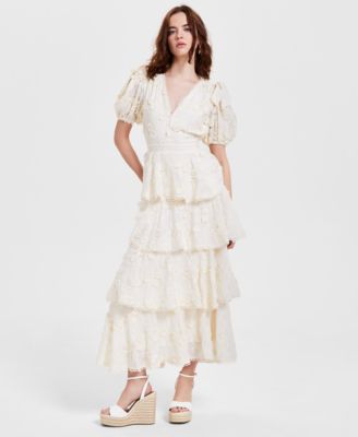ASTR the Label - Women's Arianell V-Neck Embroidered Dress