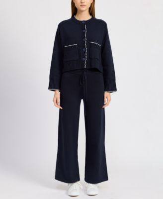 En Saison - Women's Rochelle Scalloped-Trim Cardigan