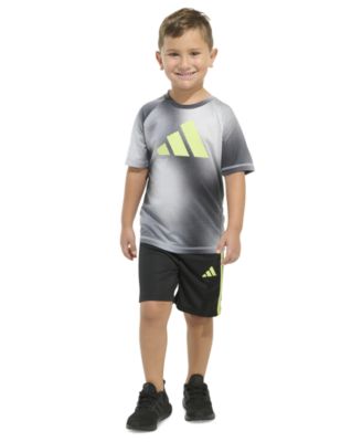 adidas - Toddler & Little Boys Short-Sleeve Raglan Printed T-Shirt & Shorts, 2 Piece Set&nbsp;