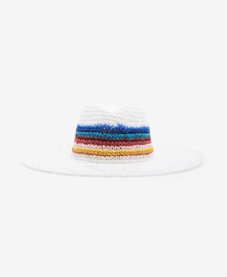 Steve Madden - Striped Straw Panama Hat