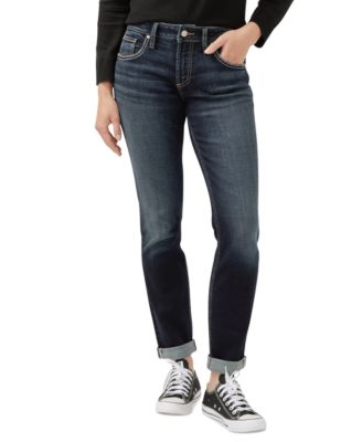 Silver Jeans Co. - Women's Boyfriend Mid-Rise Slim-Leg Jeans