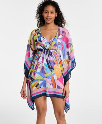 Bleu by Rod Beattie - Women's Living Color Caftan Swim Cover-Up