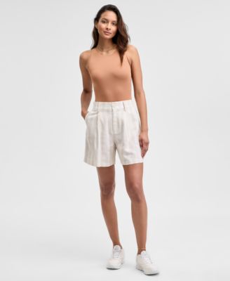 And Now This - Women's Striped Elasticated-Back Shorts