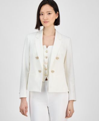 Anne Klein - Women's Notched-Collar Open-Front Jacket