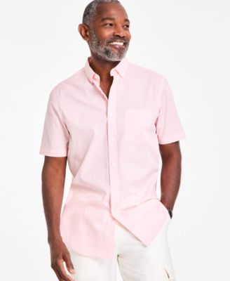 Club Room - Men's Luna Regular-Fit Stretch Geo-Print Button-Down Poplin Shirt