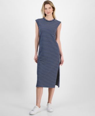 On 34th - Women's Extended-Shoulder Knit Midi Dress