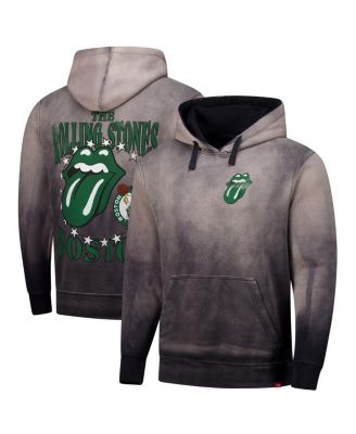 Sportiqe - Men's and Women's Gray Rolling Stones x Boston Celtics Collab Pullover Hoodie