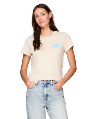 Tommy Jeans - Women's Cotton Regular-Fit Bubble Logo Tee