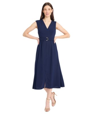 Maggy London - Women's V-Neck Fit & Flare Dress