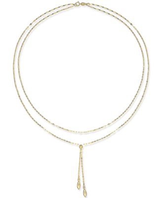 Macy's - Double Layer Lariat Necklace in 14k Gold