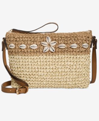 Style & Co - Shell Straw Small Crossbody