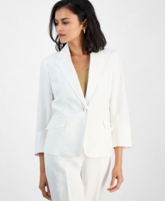 Kasper - Women's Notched-Collar 3/4-Sleeve Jacket, Regular & Petite Sizes