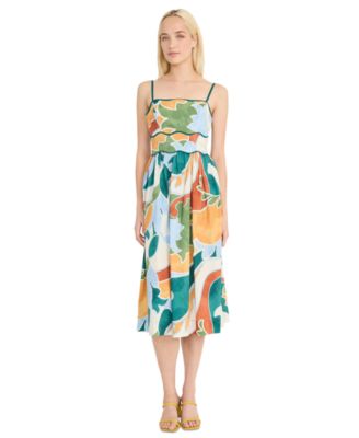 Donna Morgan - Women's Cotton Printed Midi Dress
