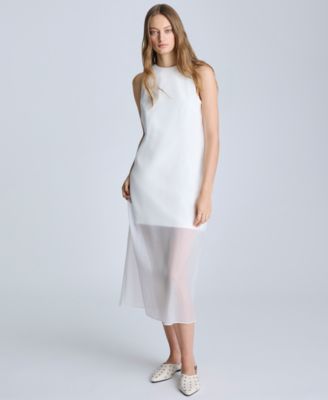 Kenneth Cole - Women's Sheer-Overlay Midi Dress