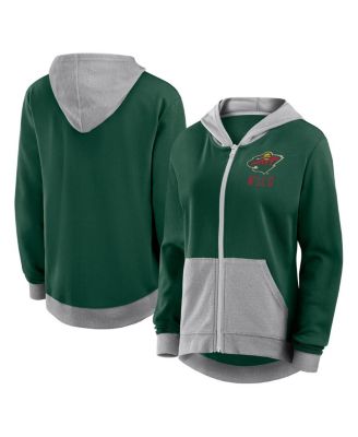 Logo Athletic - Women's Green Minnesota Wild Hit It French Terry Full-Zip Hoodie