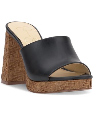 Jessica Simpson - Women's Kameena Block-Heel Slip-On Sandals