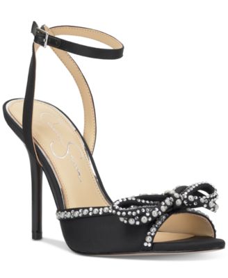 Jessica Simpson - Women's Nolira Two-Piece Rhinestone Bow Dress Sandals