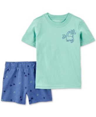 Carter's - oddler Boys 2-Piece Dinosaur Shirt & Shorts Set