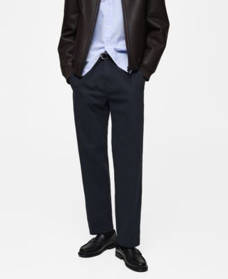 MANGO - Men's EU Regular Fit Cotton Trousers