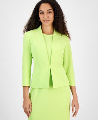Kasper - Women's Collarless Open-Front 3/4-Sleeve Jacket, Regular & Petite Sizes