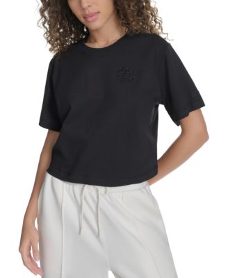 Starter - Women's Cotton Monogram Relaxed Cropped T-Shirt