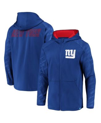 Fanatics - Men's Royal New York Giants Iconic Embossed Defender Full-Zip Hoodie