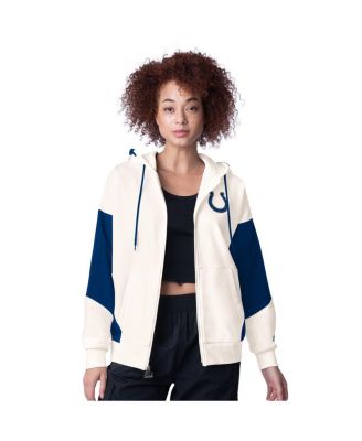 Starter - Women's  White Indianapolis Colts Scrimmage Full-Zip Hoodie