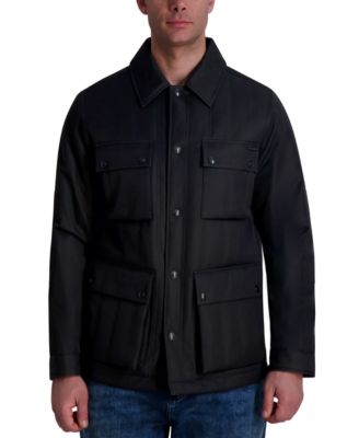 Karl Lagerfeld - Men's Channel Quilted Button-Front Field Jacket